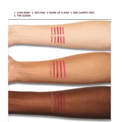 LIP CHEAT RED CARPET RED -Charlotte Tillbury Store ARM SWATCH PINKS REDS LIP CHEAT 4