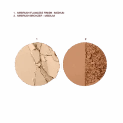 AIRBRUSH FLAWLESS PERFECT & BRONZE DUO FACE KIT -Charlotte Tillbury Store Airbrush Complexion Duo Swatch