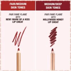 MATTE REVOLUTION FAME FLAME -Charlotte Tillbury Store BeautyIconLipsticks ShadeCard 1x1 FameFlame