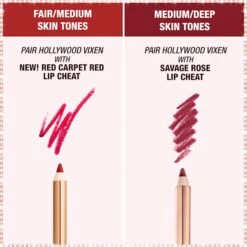 MATTE REVOLUTION HOLLYWOOD VIXEN -Charlotte Tillbury Store BeautyIconLipsticks ShadeCard 1x1 HollywoodVixen