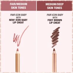 K.I.S.S.I.N.G ICON BABY -Charlotte Tillbury Store BeautyIconLipsticks ShadeCard 1x1 ICON BABY 1