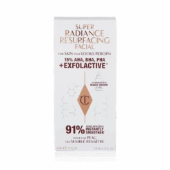 SUPER RADIANCE RESURFACING FACIAL 50ML ACID EXFOLIATOR -Charlotte Tillbury Store Box Resurfacing Facial