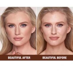 AIRBRUSH FLAWLESS PERFECT & BRONZE DUO FACE KIT -Charlotte Tillbury Store Bronzer Before and After Fair