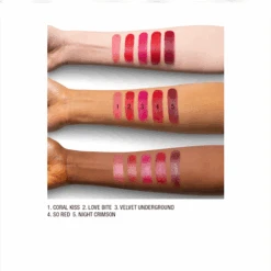 K.I.S.S.I.N.G CORAL KISS Previously "Coachella Coral" 12 K.I.S.S.I.N.G CORAL KISS Previously "Coachella Coral" -Charlotte Tillbury Store Deep Arm Swatches Kissing 1