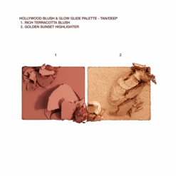 HOLLYWOOD BLUSH & GLOW GLIDE PALETTE TAN TO DEEP -Charlotte Tillbury Store HOLLYWOOD BLUSH GLOW GLIDE MED TO DEEP TEXTURE 1