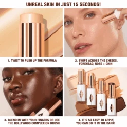 UNREAL SKIN SHEER GLOW TINT HYDRATING FOUNDATION STICK 5 MEDIUM 24 UNREAL SKIN SHEER GLOW TINT HYDRATING FOUNDATION STICK 5 MEDIUM -Charlotte Tillbury Store HOW TO USE