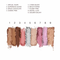 THE BEAUTYVERSE PALETTE LIMITED EDITION EYESHADOW PALETTE 16 THE BEAUTYVERSE PALETTE LIMITED EDITION EYESHADOW PALETTE -Charlotte Tillbury Store LABELLED SWATCHES BEAUTYVERSE PALETTE 2