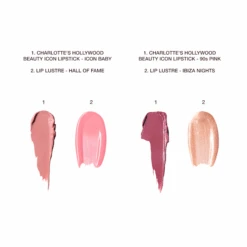 GLOSS & LIPSTICK DUO 90s PINK -Charlotte Tillbury Store LIPDUOSET BOTH CONFIG SWATCH 1