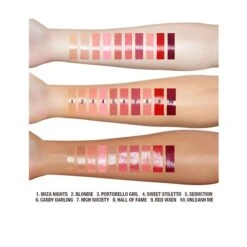 LIP LUSTRE UNLEASH ME -Charlotte Tillbury Store LIP LUSTRE ARM SWATCHES 3
