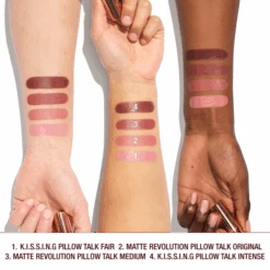 PILLOW TALK LIPSTICK PILLOW TALK FAIR -Charlotte Tillbury Store PILLOW TALK BIG LIP PLUMPGASM ARM SWATCH 3 2