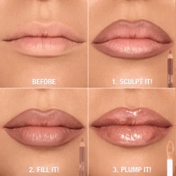 SUPER NUDES SCULPT, FILL & PLUMP LIP KIT LIP KIT 15 SUPER NUDES SCULPT, FILL & PLUMP LIP KIT LIP KIT -Charlotte Tillbury Store Supernudes Application B A Med