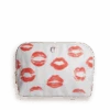 1ST EDITION MAKEUP BAG LIP PRINT CANVAS MAKEUP BAG -Charlotte Tillbury Store makeup bag back NoBG